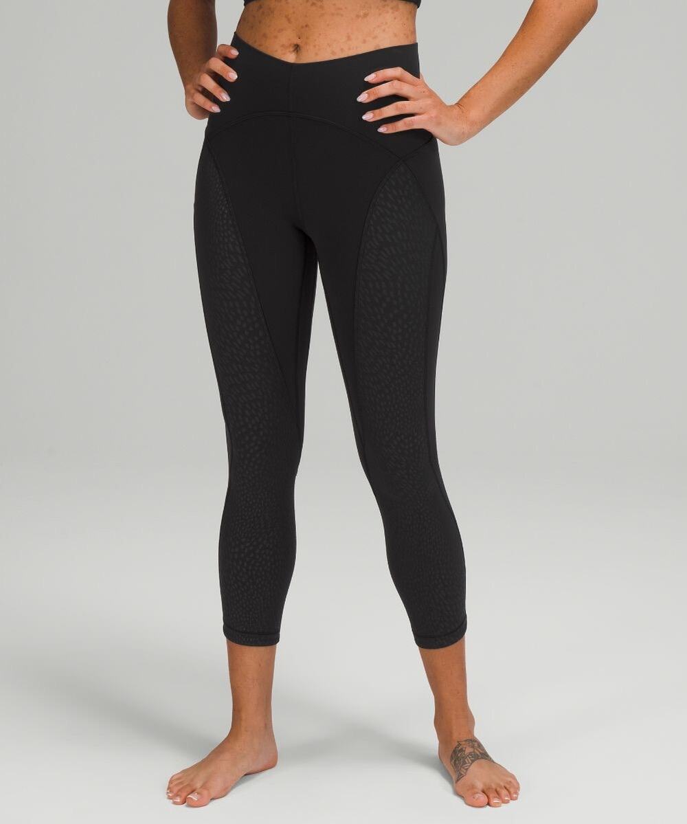 Lululemon Nulu and Mesh Mid-Rise Yoga Crop 23"